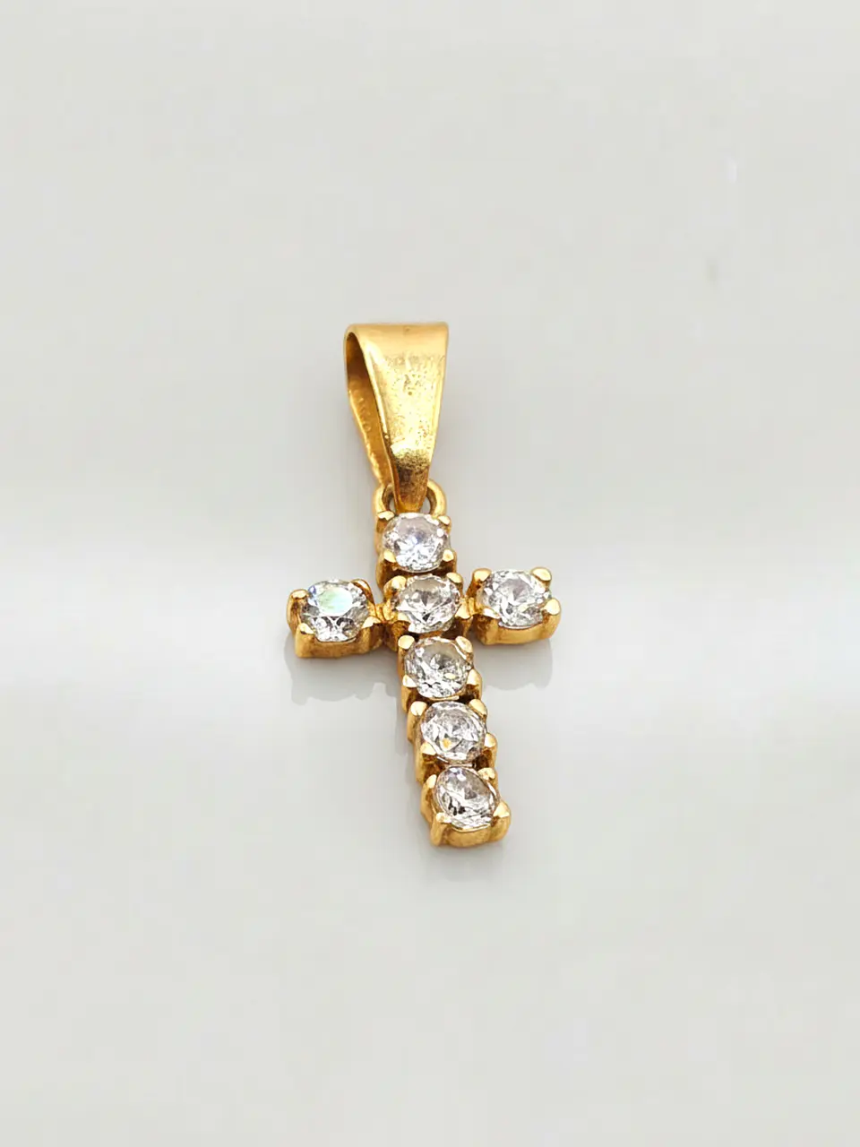 Colgante Cruz de Brillo Sagrado Circones Oro 18k 2