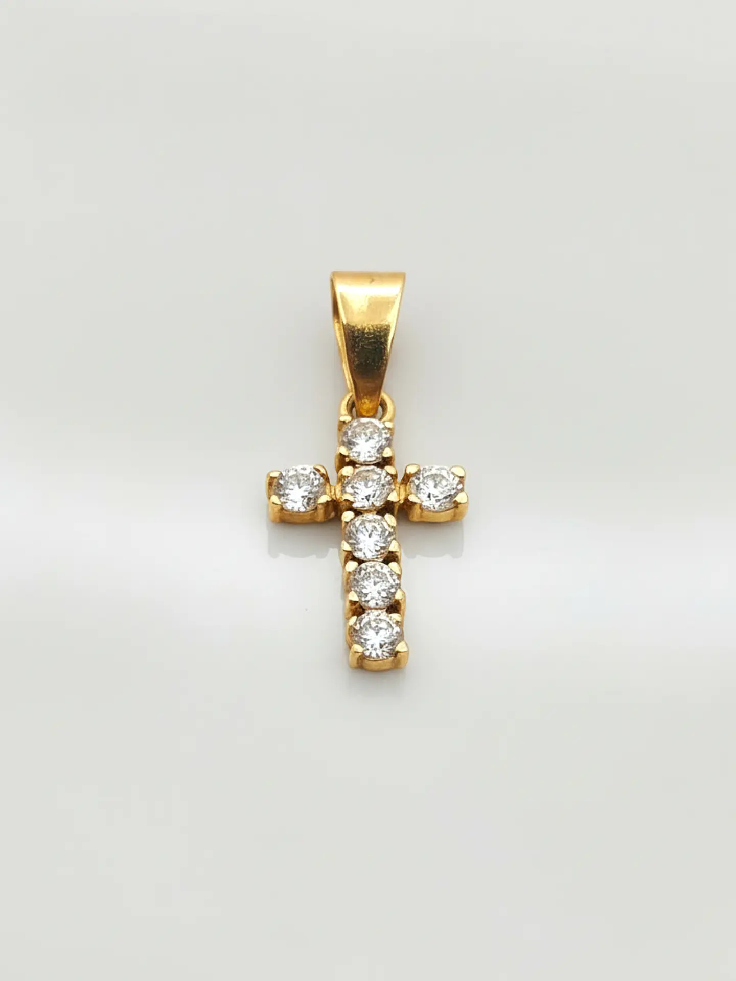 Colgante Cruz de Brillo Sagrado Circones Oro 18k 3