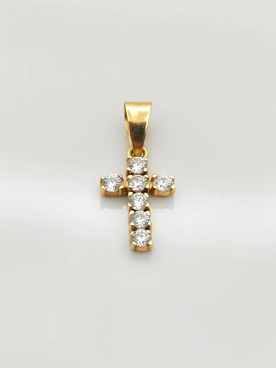 Colgante Cruz de Brillo Sagrado Circones Oro 18k 3
