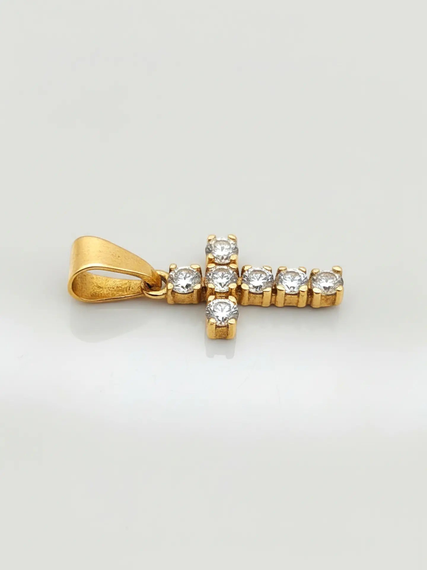Colgante Cruz de Brillo Sagrado Circones Oro 18k 4