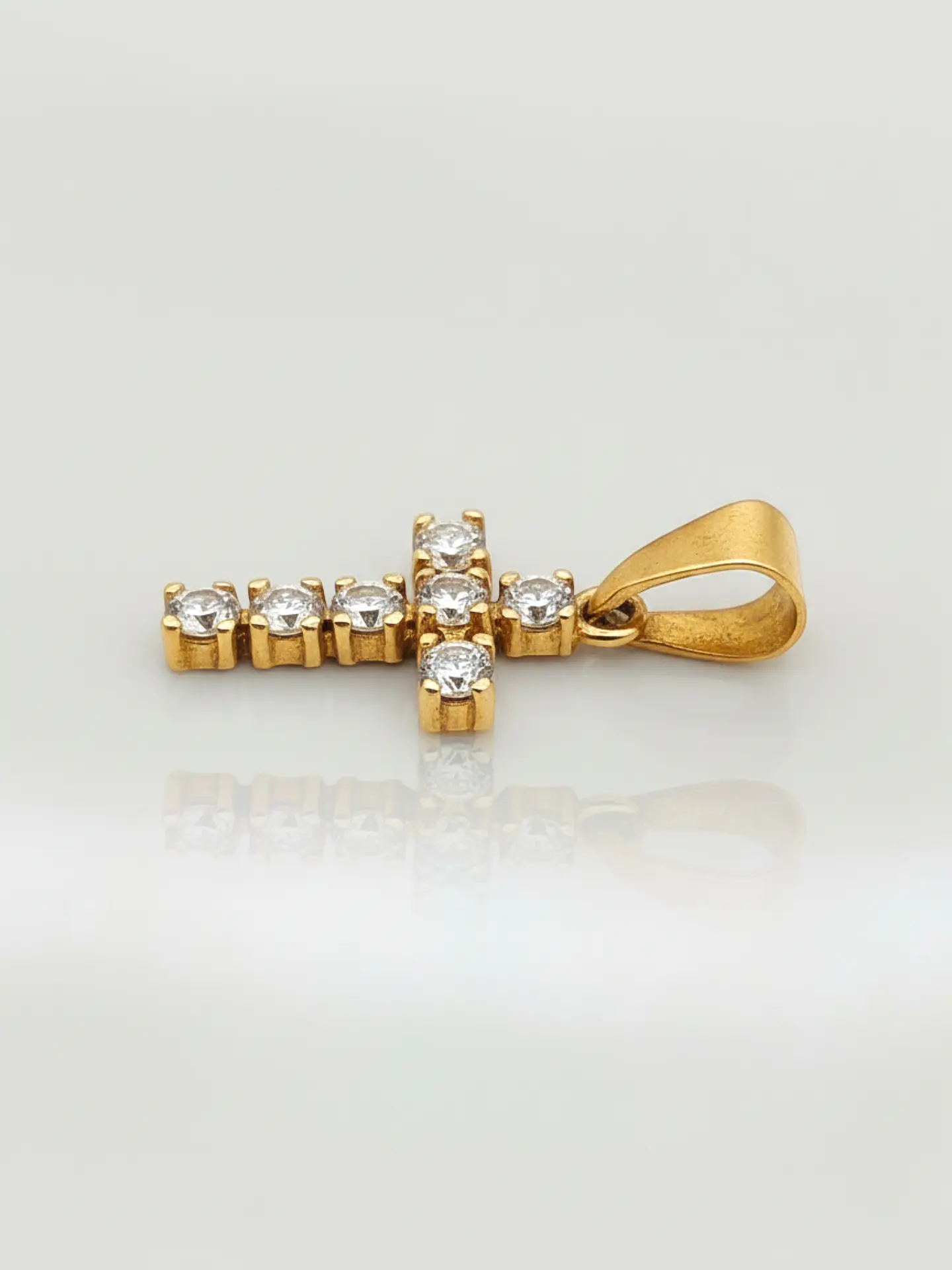 Colgante Cruz de Brillo Sagrado Circones Oro 18k 5