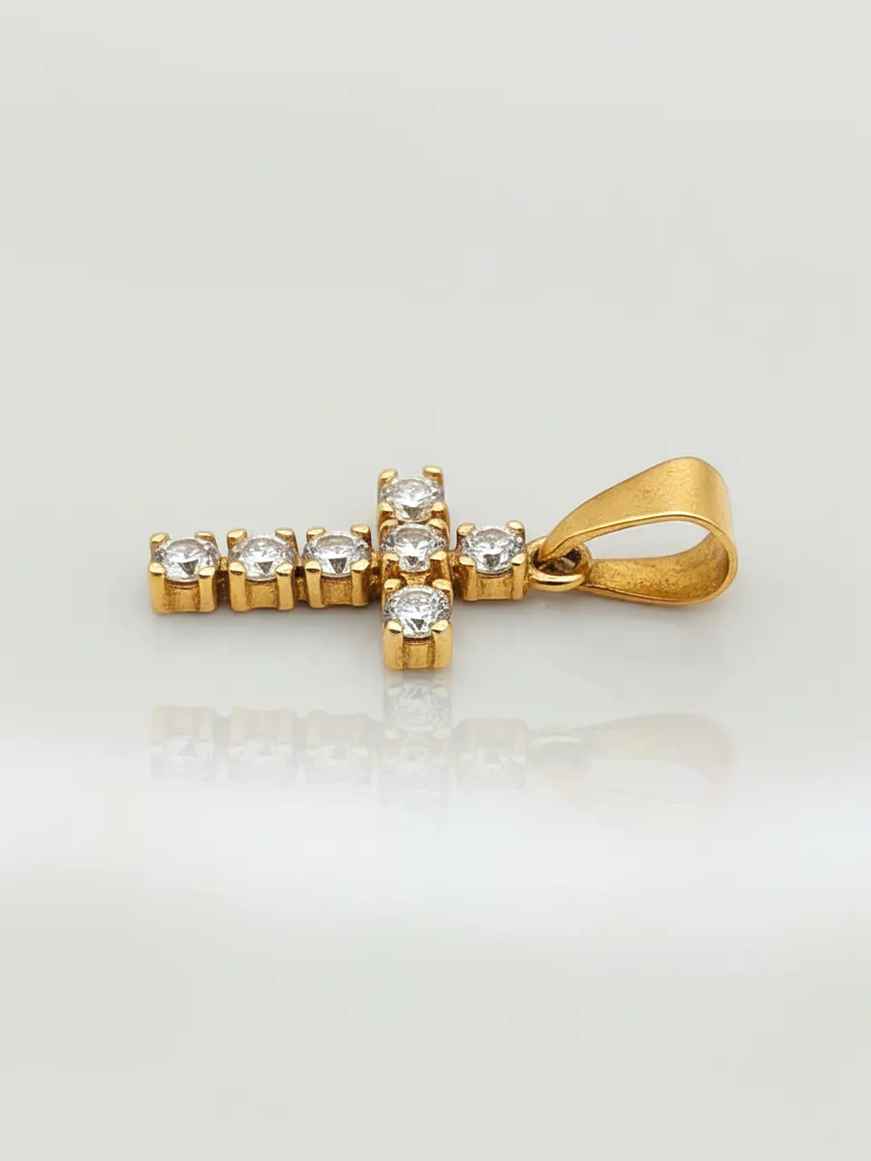 Colgante Cruz de Brillo Sagrado Circones Oro 18k 5