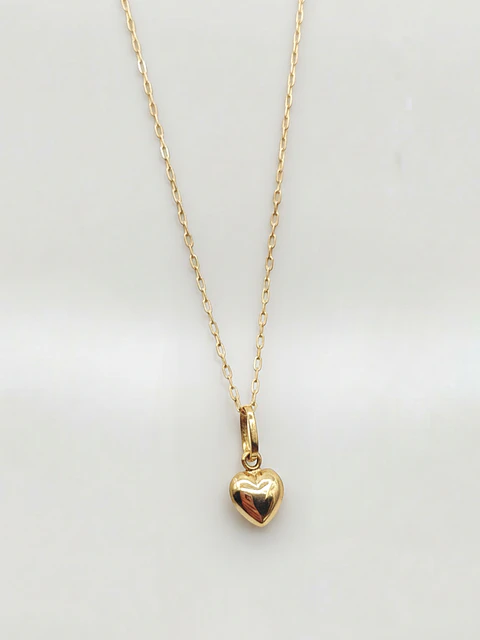 Cadena Corazón de Amor Delicado Oro 18k