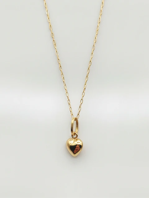 Cadena Corazón de Amor Delicado Oro 18k