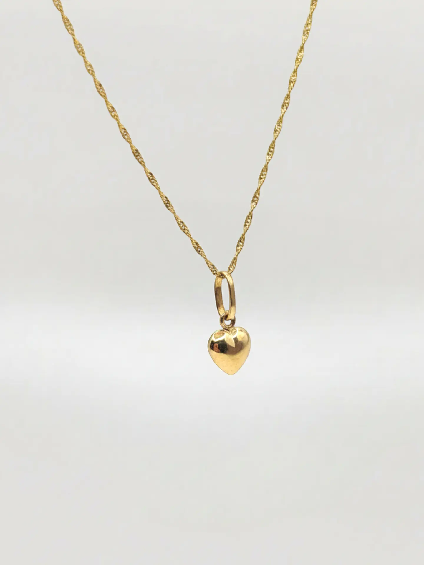 Cadena Singapur Corazón Delicado Oro 18k 2