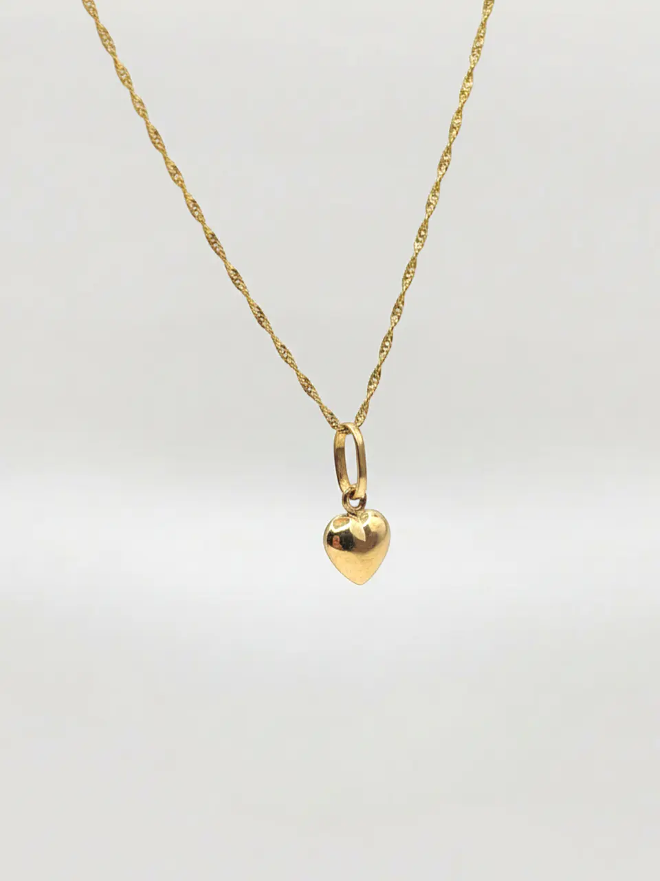 Cadena Singapur Corazón Delicado Oro 18k 2