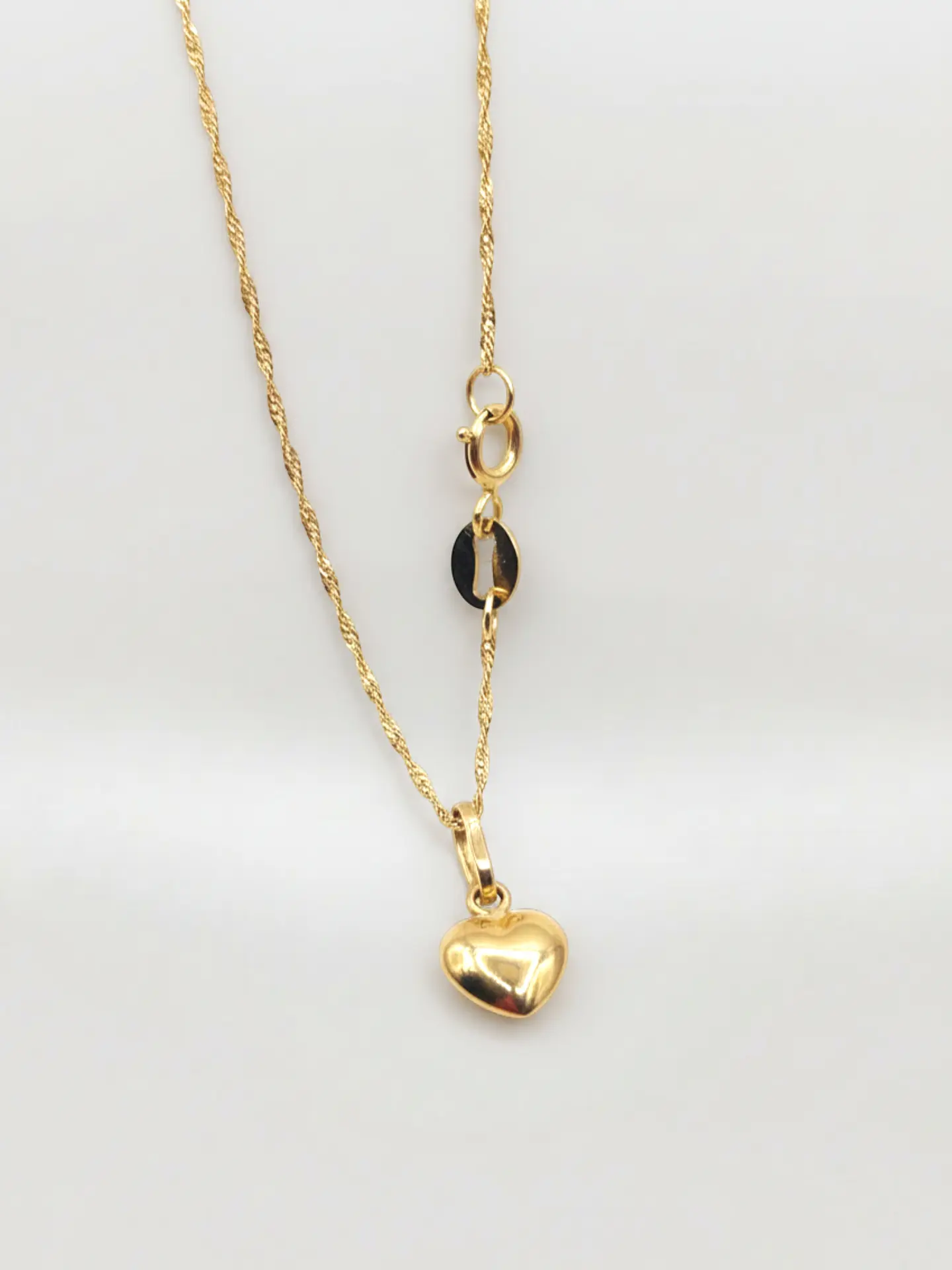 Cadena Singapur Corazón Delicado Oro 18k 3