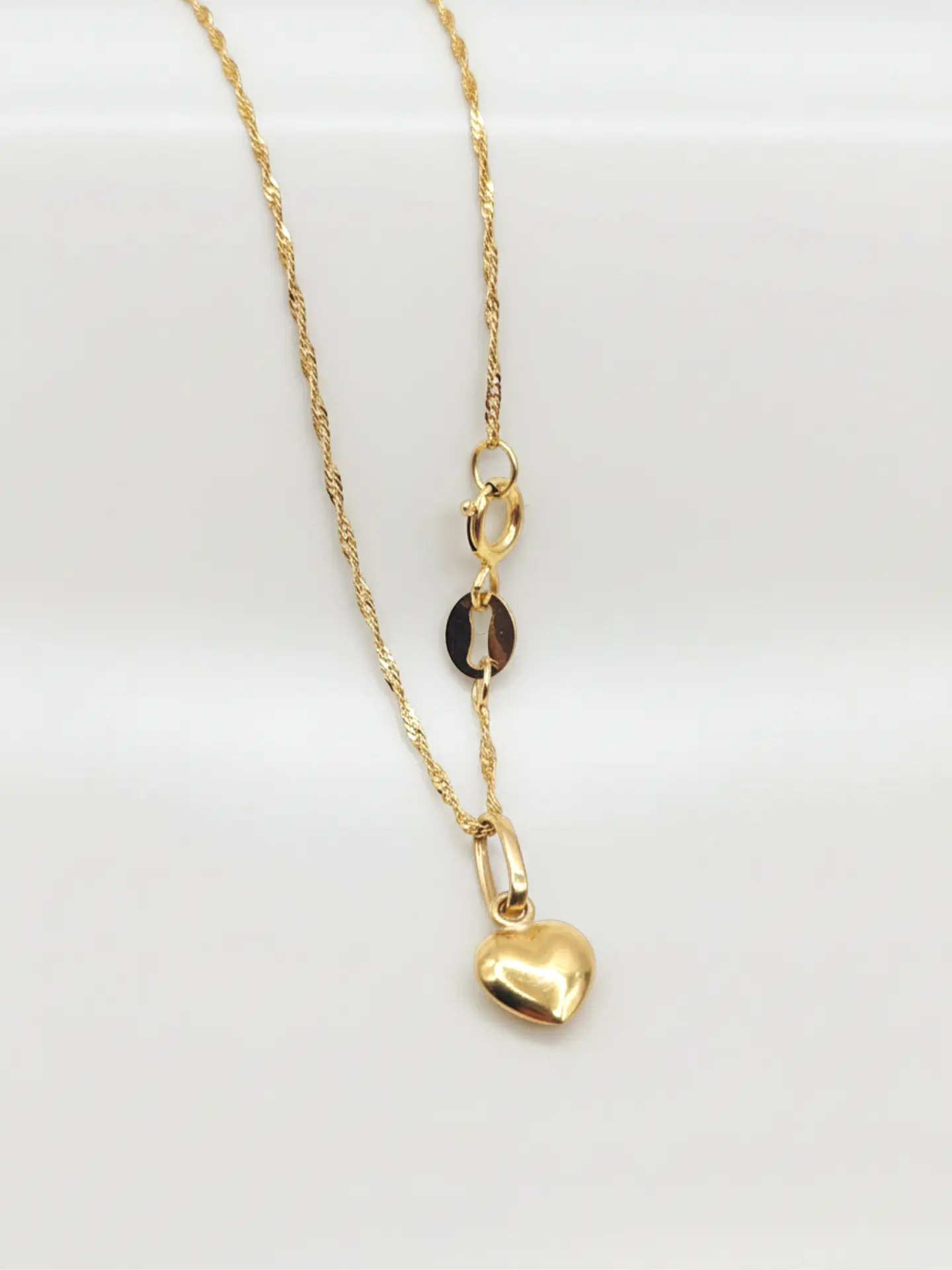 Cadena Singapur Corazón Delicado Oro 18k 4