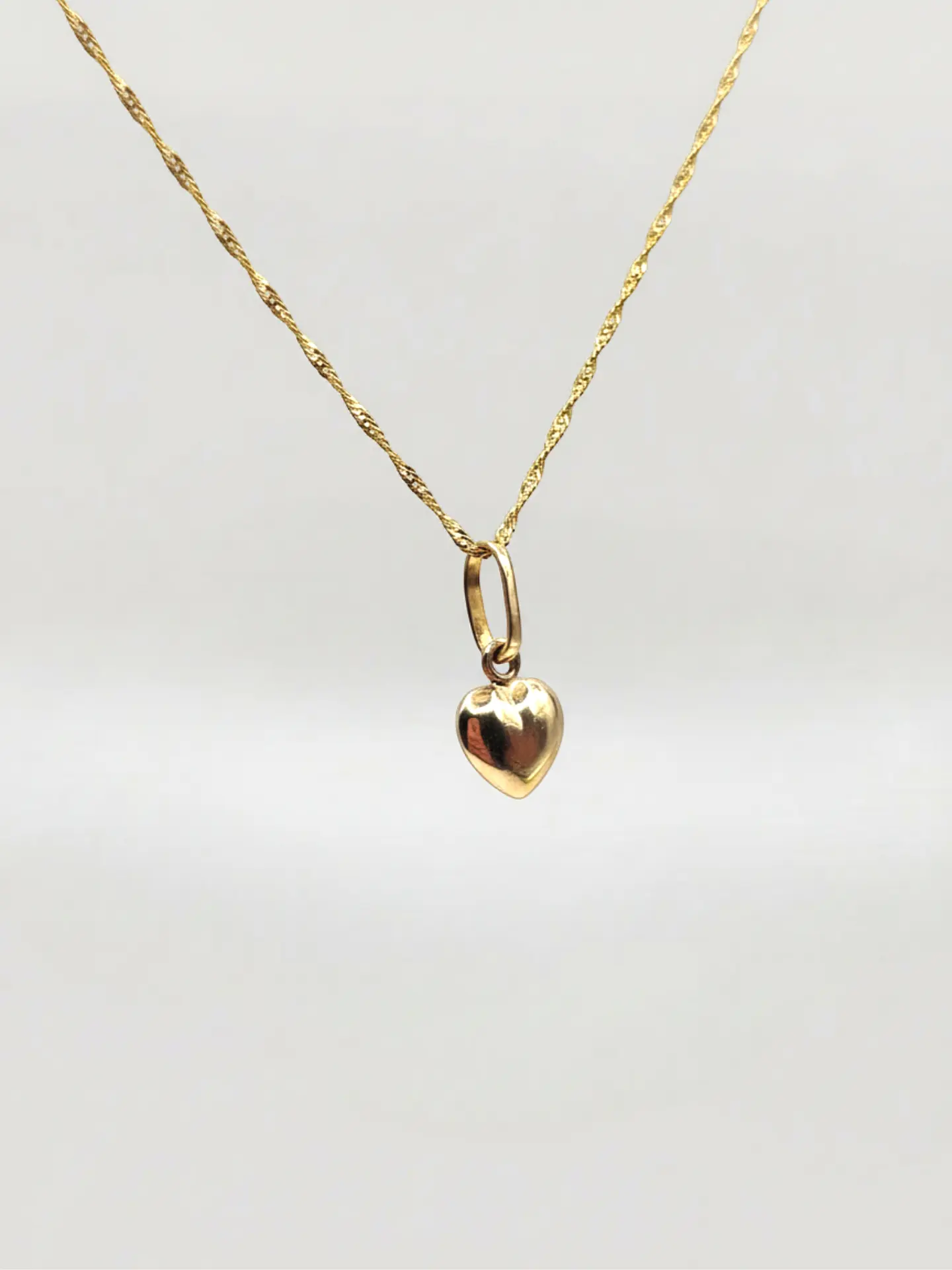 Cadena Singapur Corazón Delicado Oro 18k 5