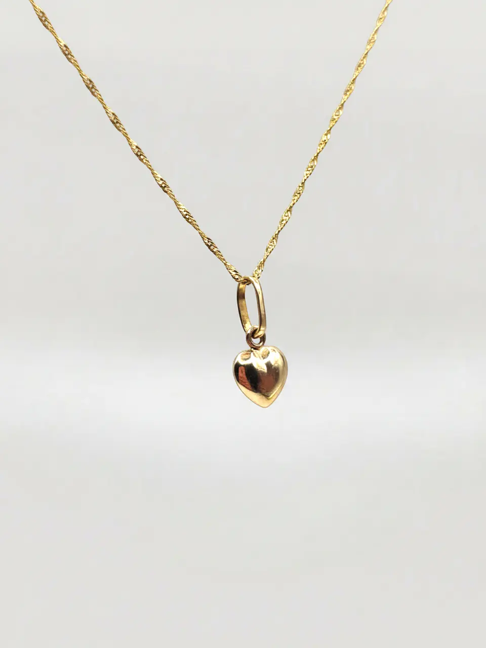 Cadena Singapur Corazón Delicado Oro 18k 5