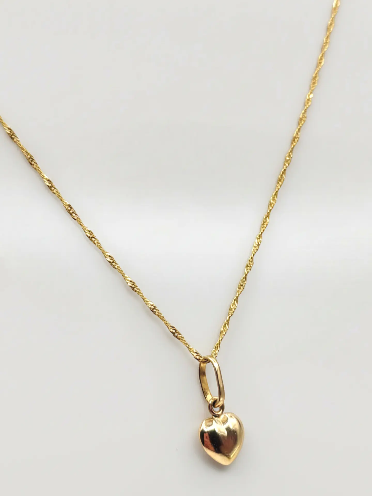 Cadena Singapur Corazón Delicado Oro 18k 6