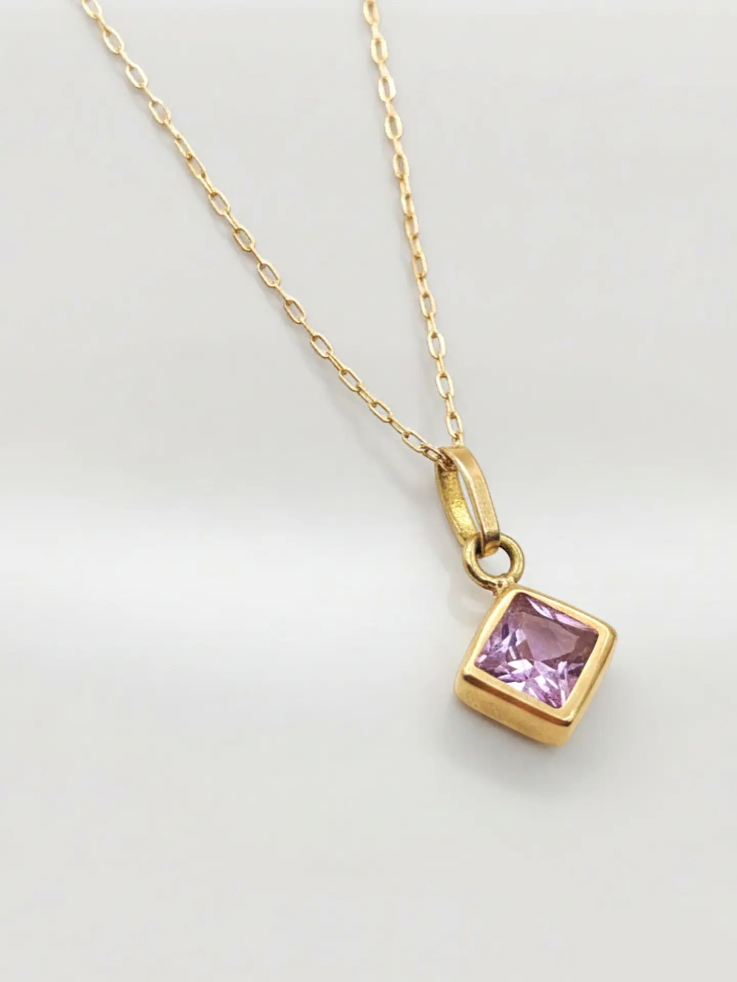 Cadena Rombo Rosa de Francia Mística Oro 18k 6