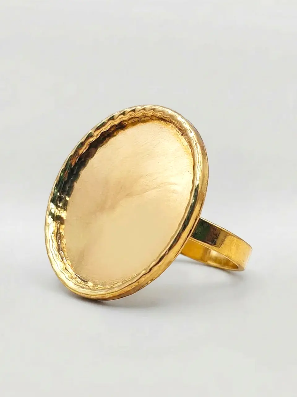 Anillo Tazo Majestuoso Redondo Oro 18k 3