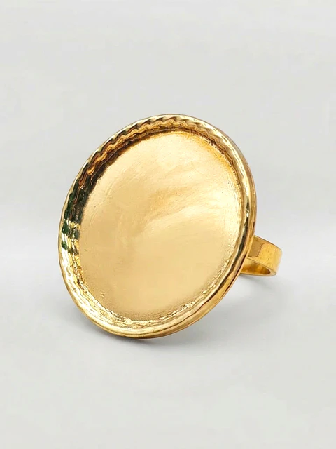 Anillo Tazo Majestuoso Redondo Oro 18k