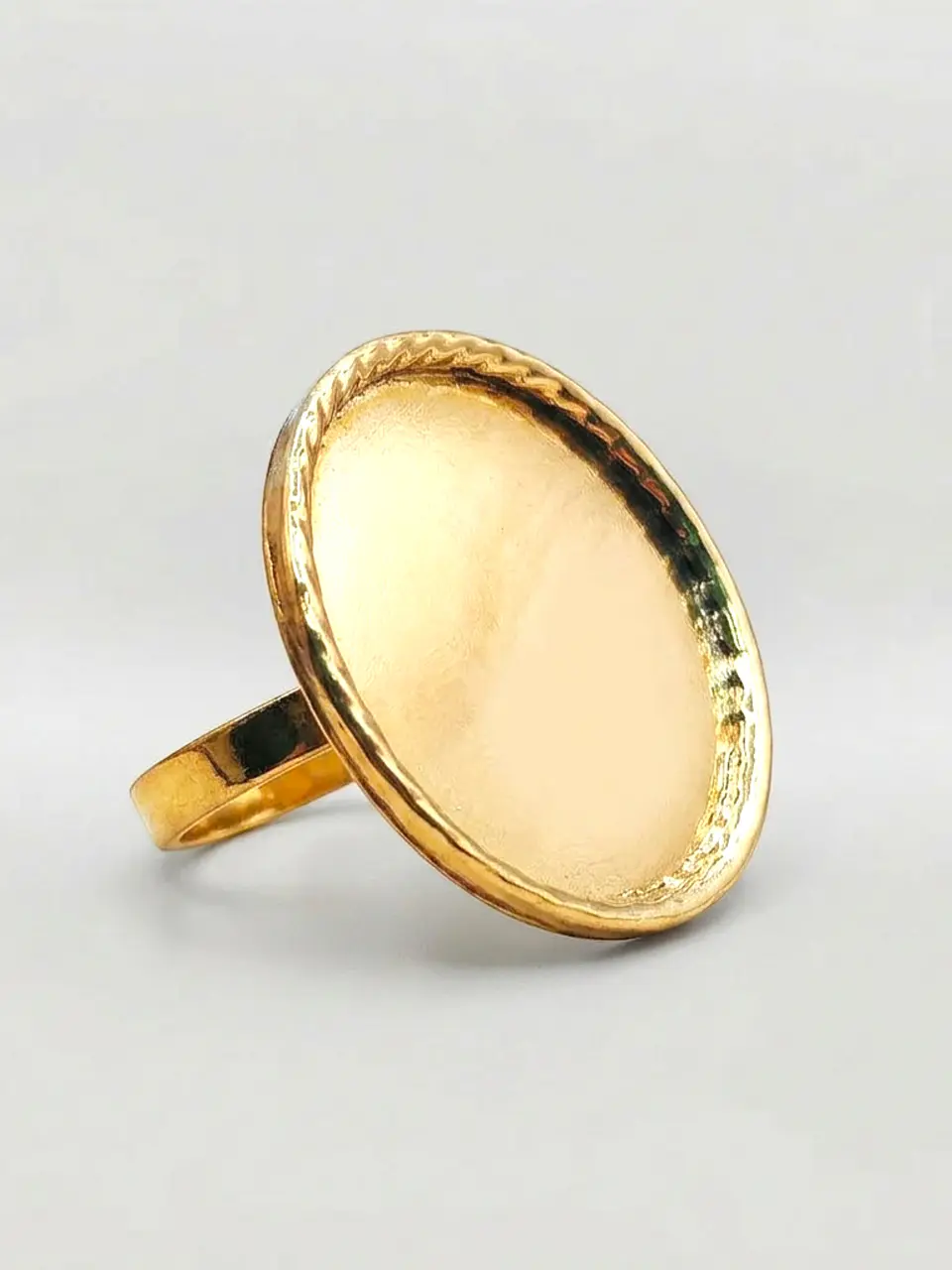 Anillo Tazo Majestuoso Redondo Oro 18k 1