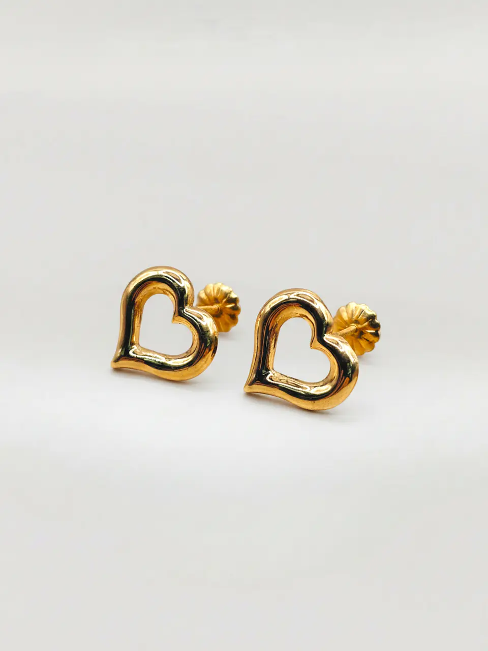 Aros Silueta Corazón Oro 18k 3