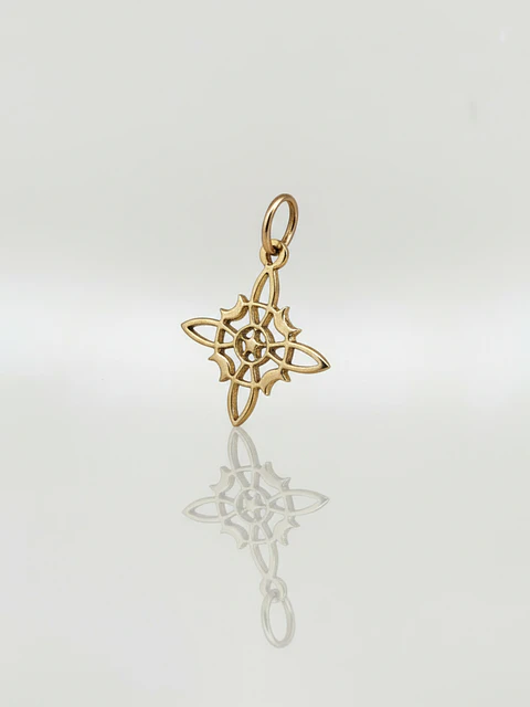 Colgante Amuleto Nudo de Bruja Oro 18k