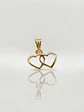Colgante Silueta Doble Corazón Oro 18k - Miniatura 1