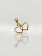 Colgante Silueta Doble Corazón Oro 18k - Miniatura 4