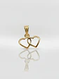 Colgante Silueta Doble Corazón Oro 18k - Miniatura 5