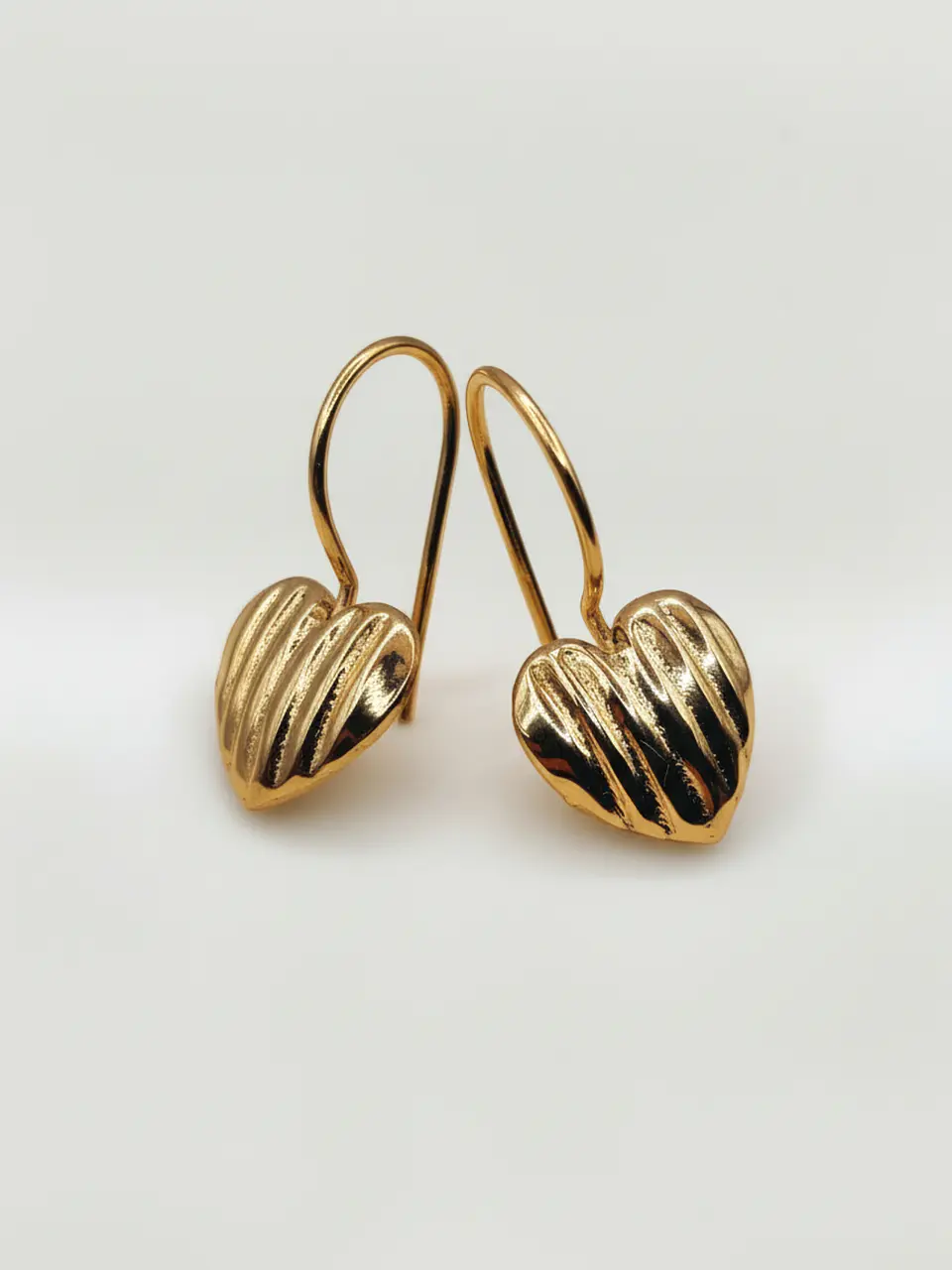 Aros Corazón Esculpido de Gala Oro 18k 4