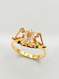 Anillo Chatón Distinción Circón Oro 18k - Miniatura 5