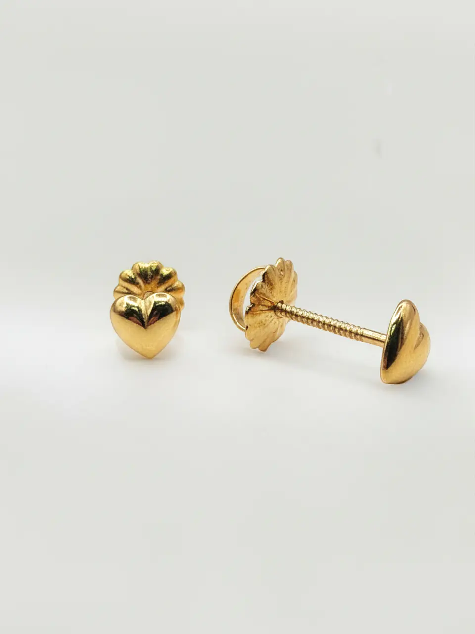 Aros Corazón de Amor Mediano Oro 18k 4