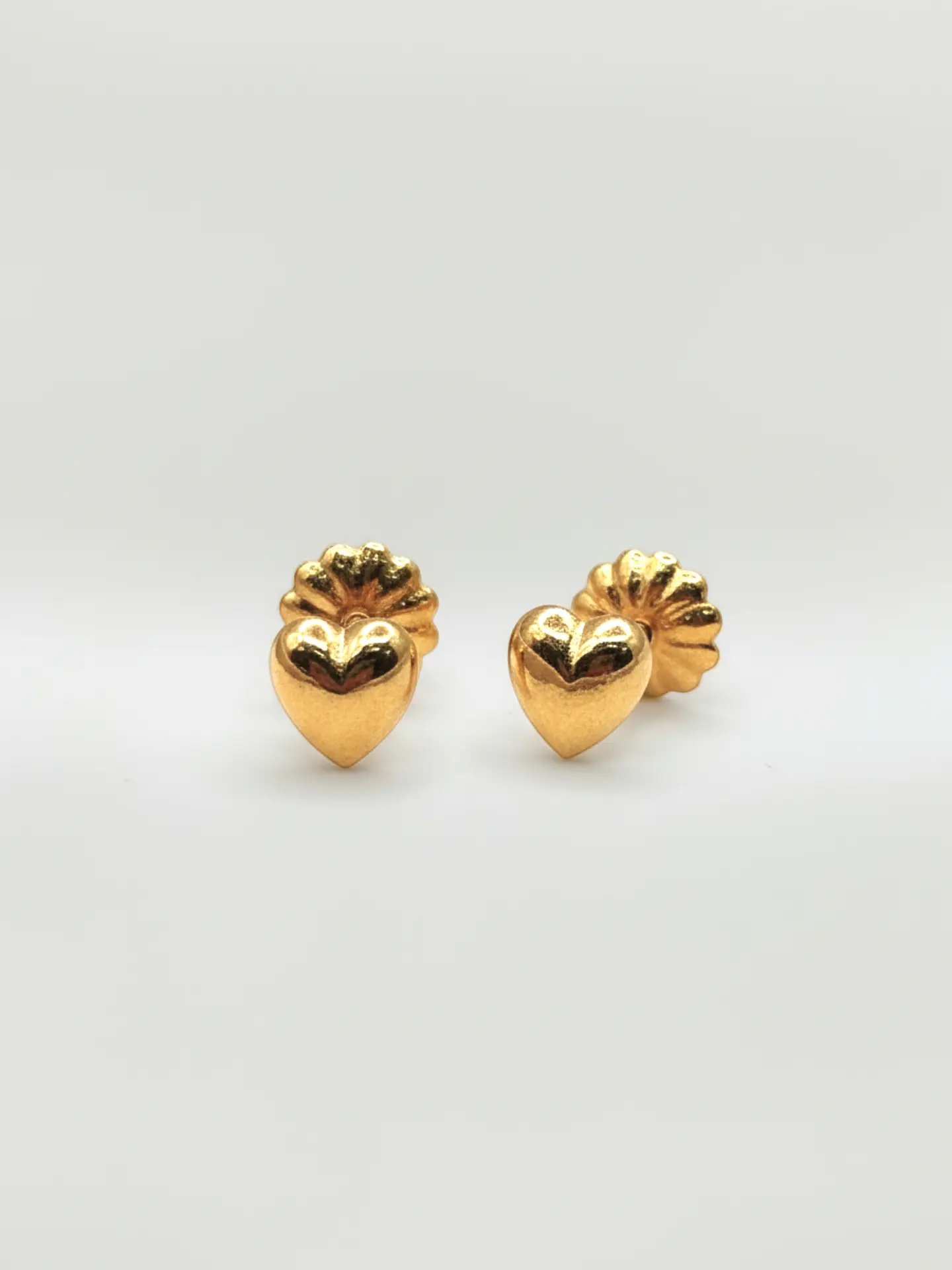 Aros Corazón de Amor Mediano Oro 18k 5