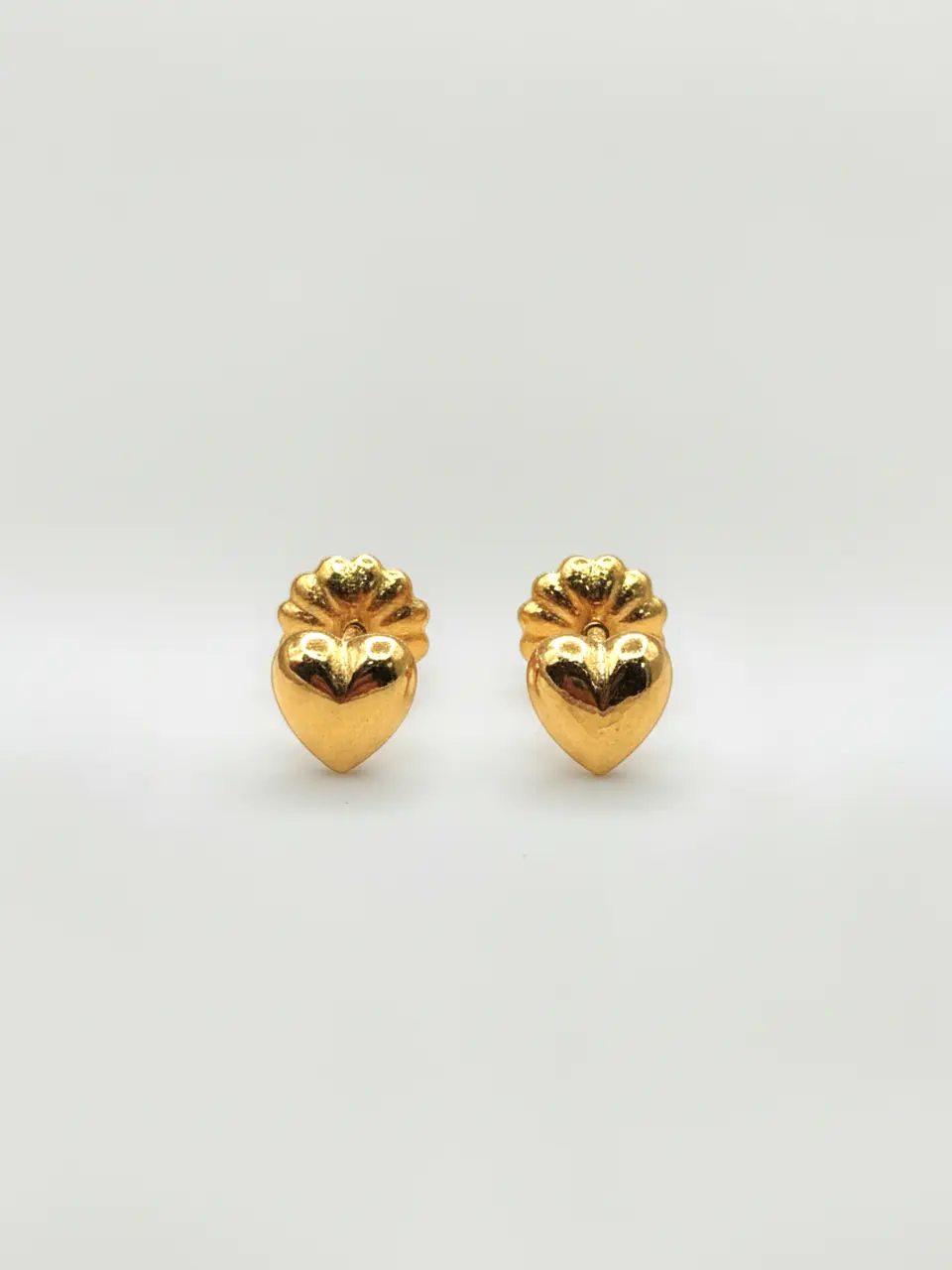 Aros Corazón de Amor Mediano Oro 18k 1