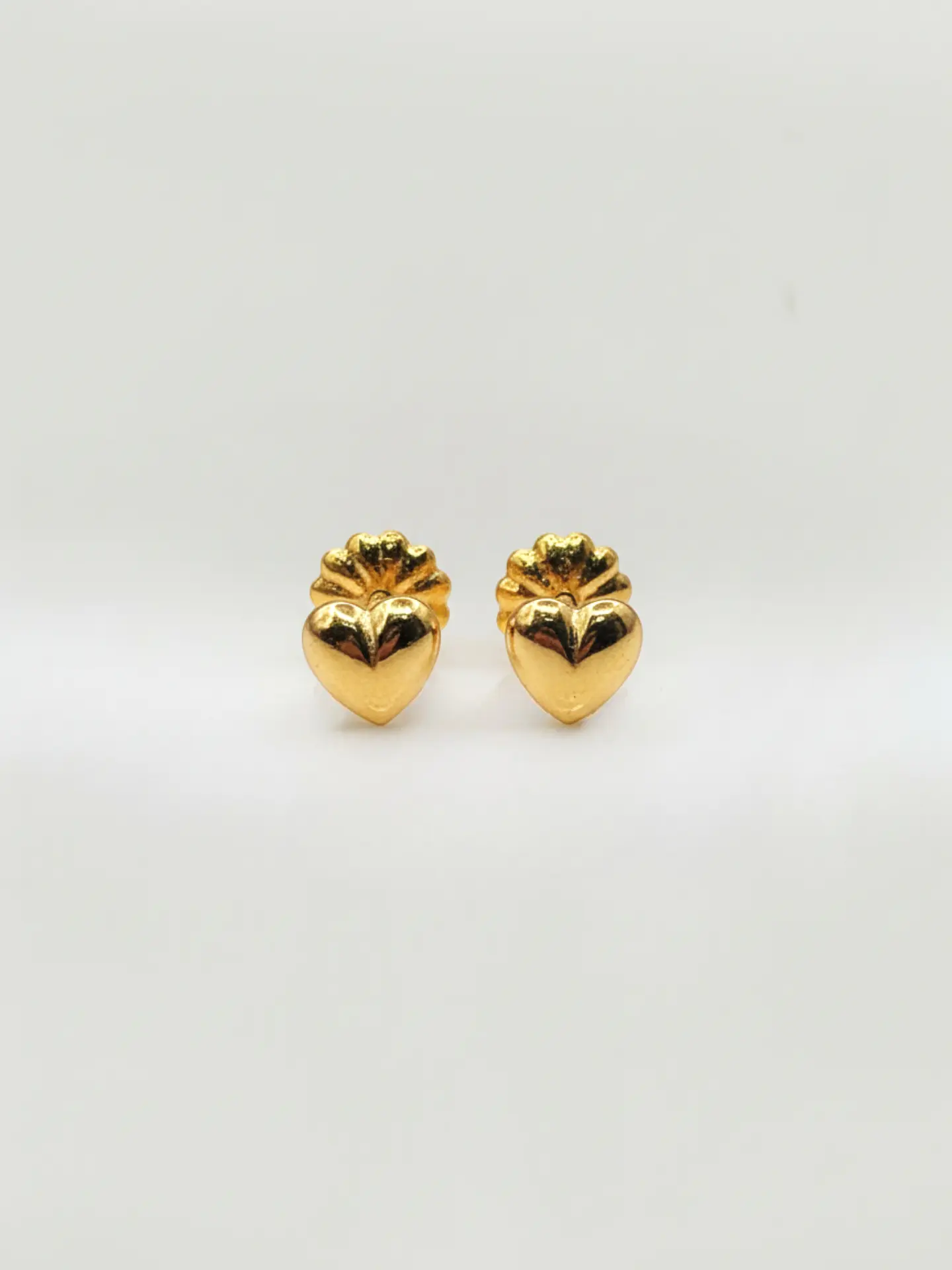 Aros Corazón de Amor Mediano Oro 18k 6