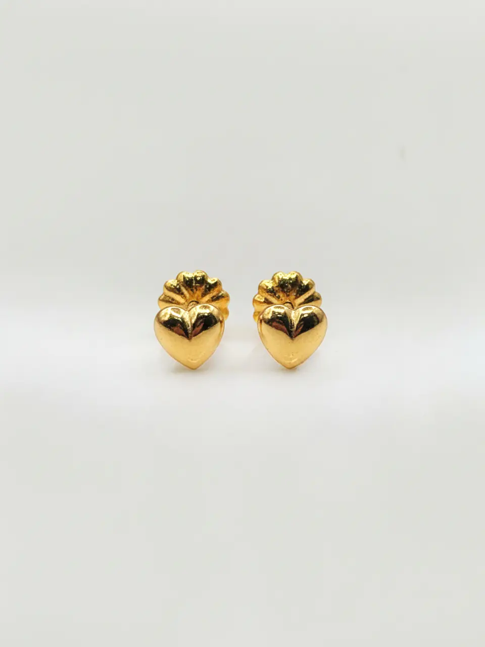 Aros Corazón de Amor Mediano Oro 18k 6