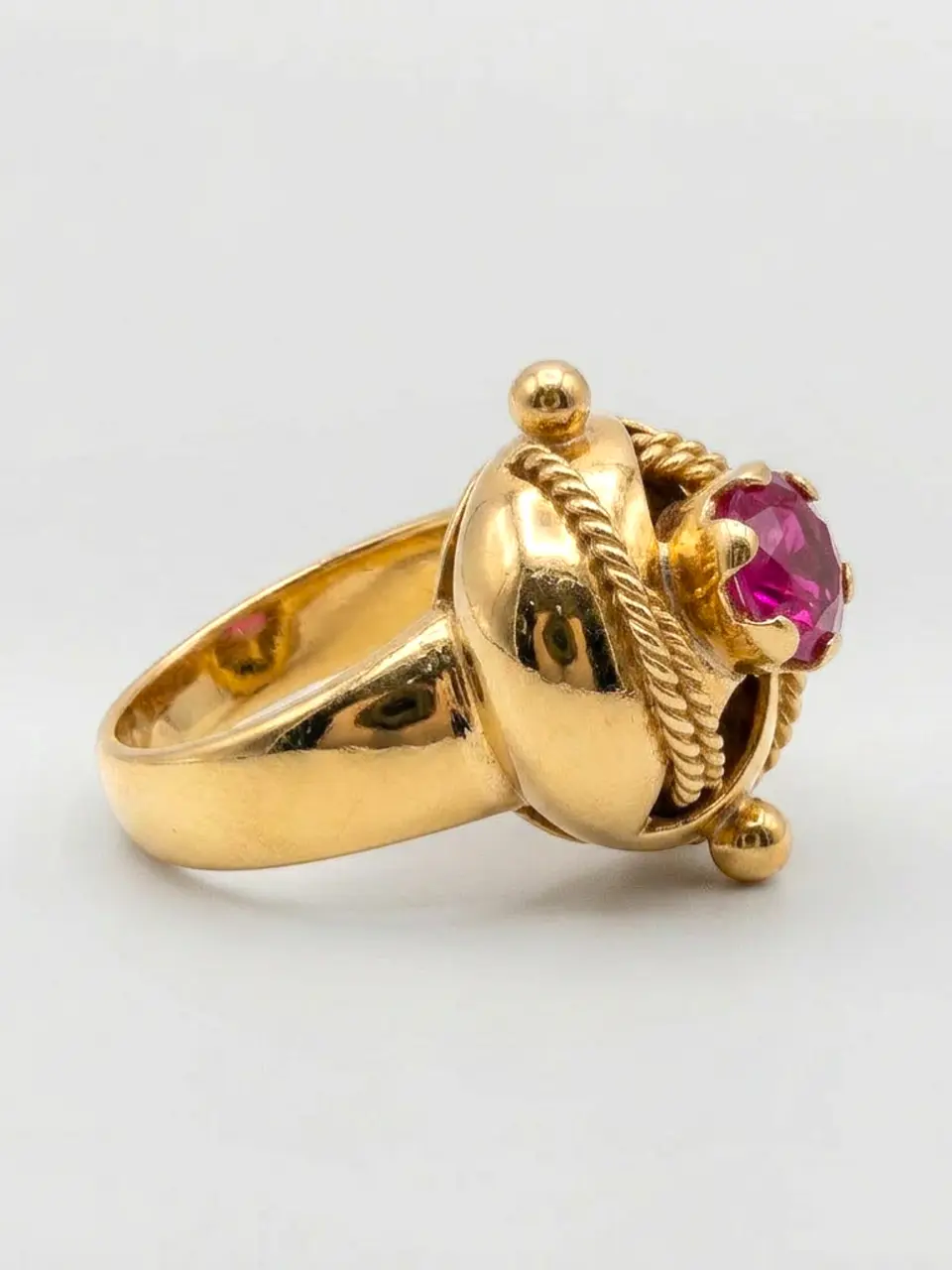 Anillo Chevalier Rubí de Estatus Oro 18k 4