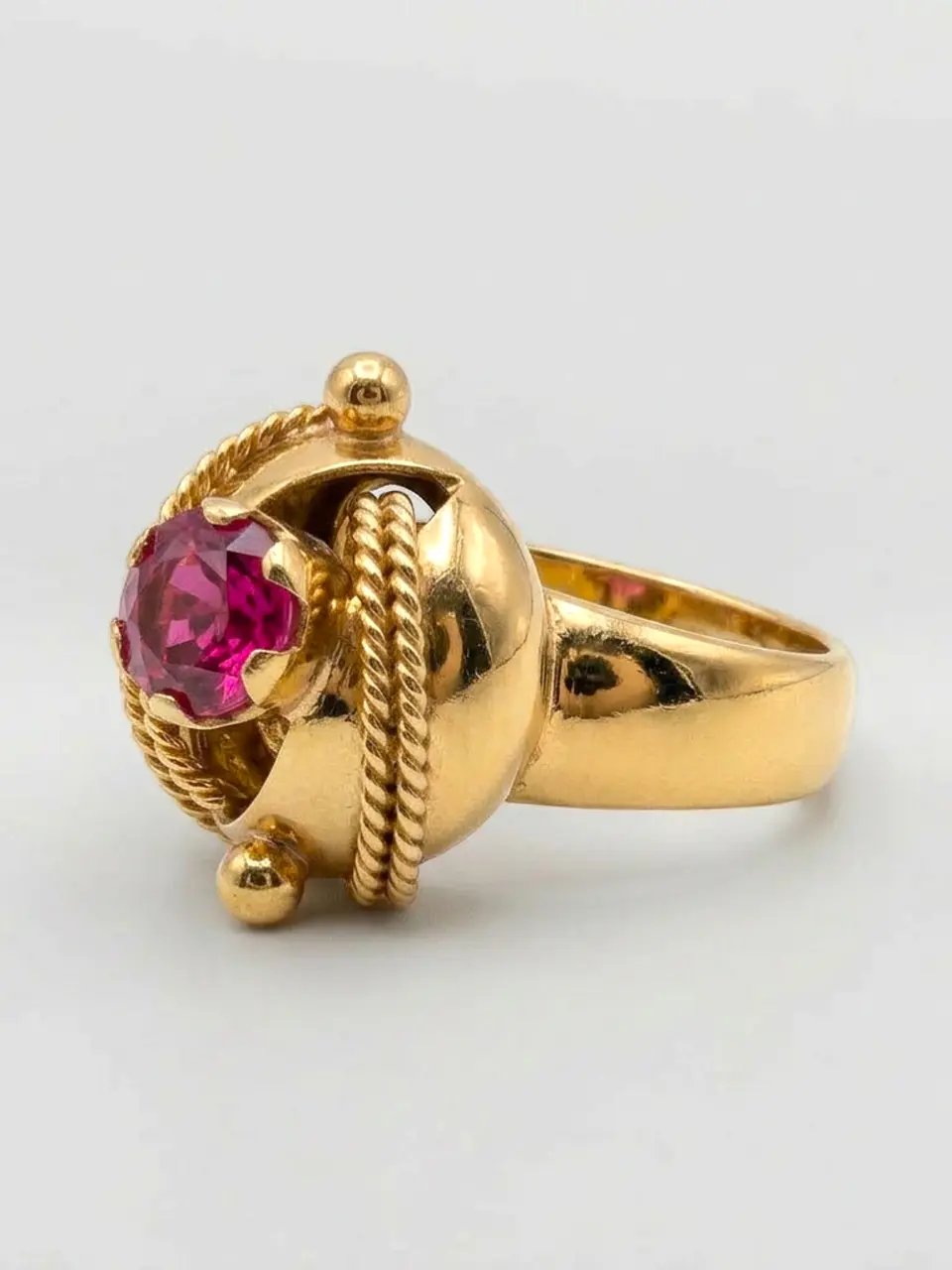 Anillo Chevalier Rubí de Estatus Oro 18k 5