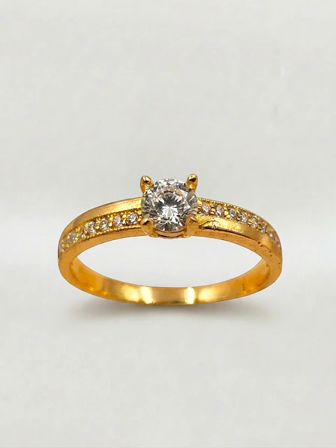 Anillo Medio Cintillo Princesa Oro 18k