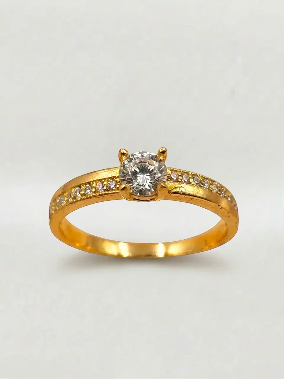 Anillo Medio Cintillo Princesa Oro 18k 2