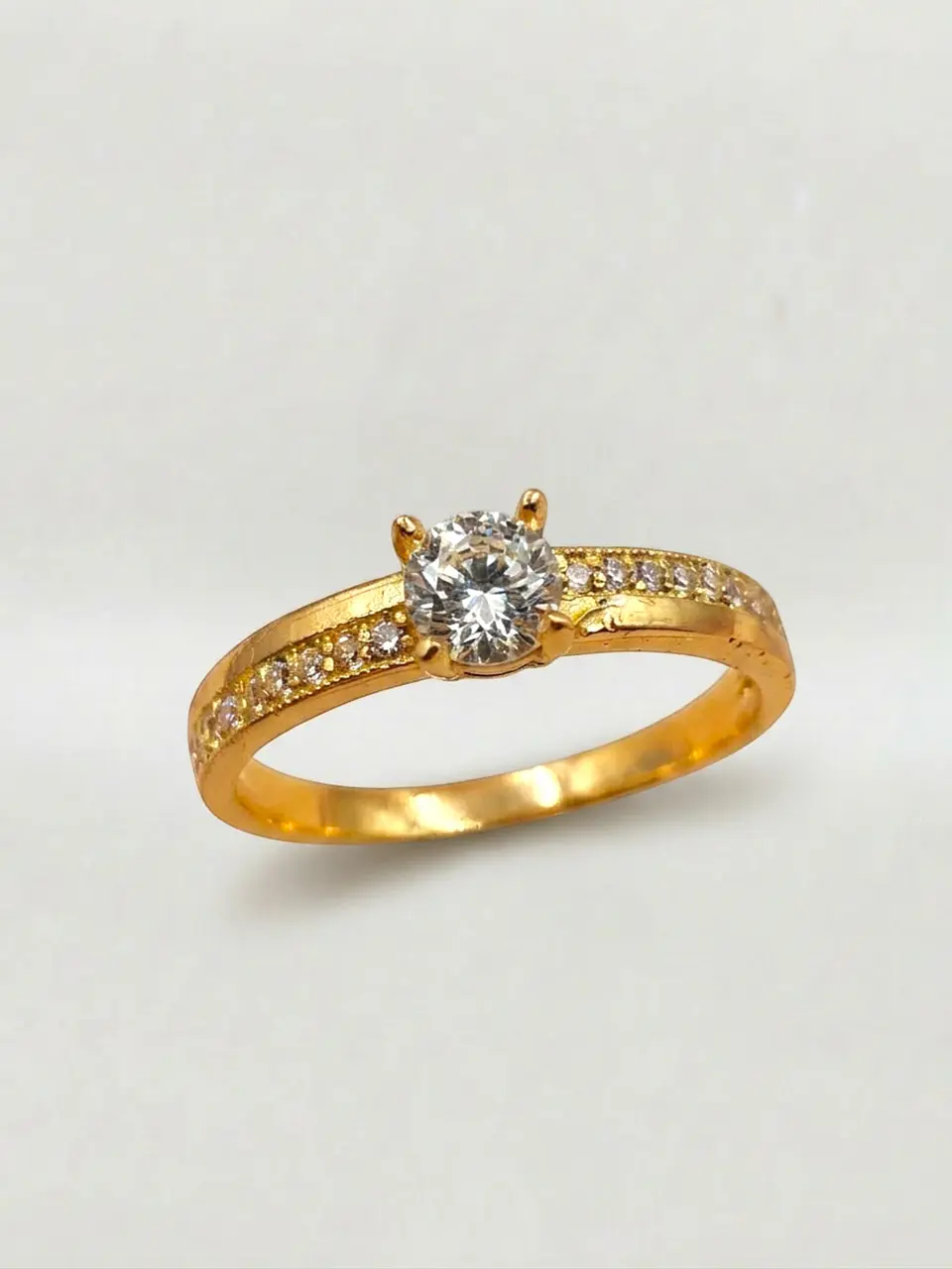 Anillo Medio Cintillo Princesa Oro 18k 4
