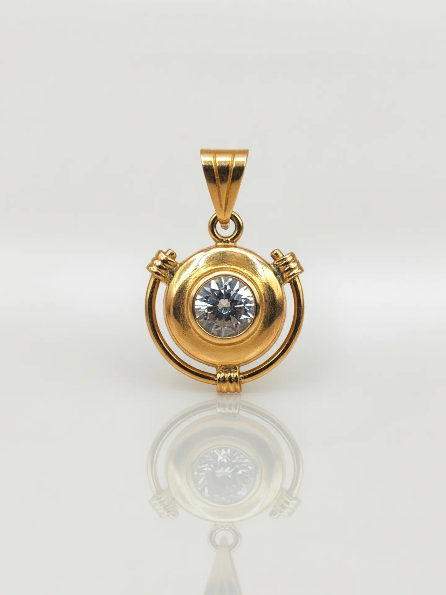 Colgante Punto de Luz Resplandor Circón Oro 18k 1