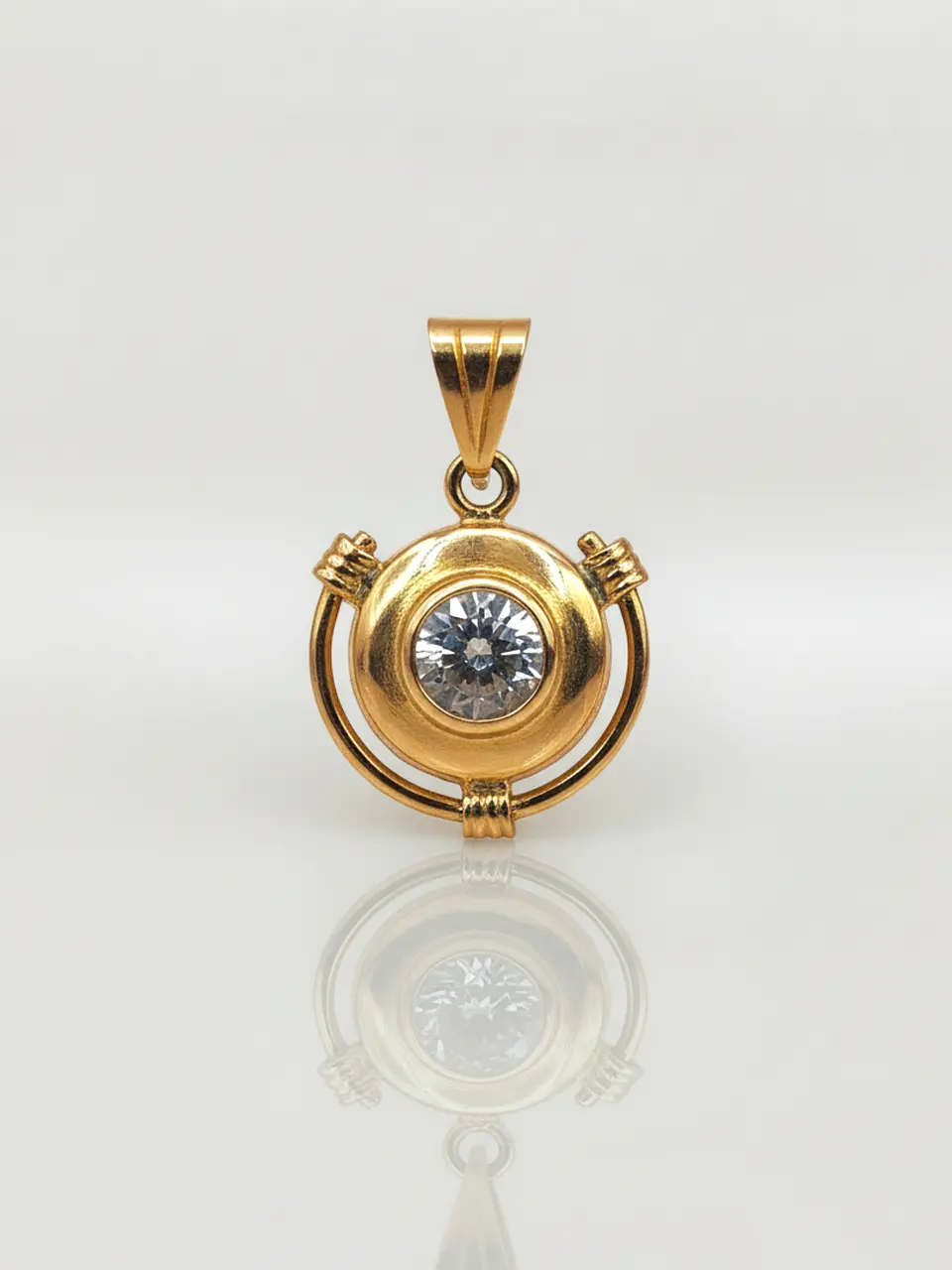 Colgante Punto de Luz Resplandor Circón Oro 18k 1