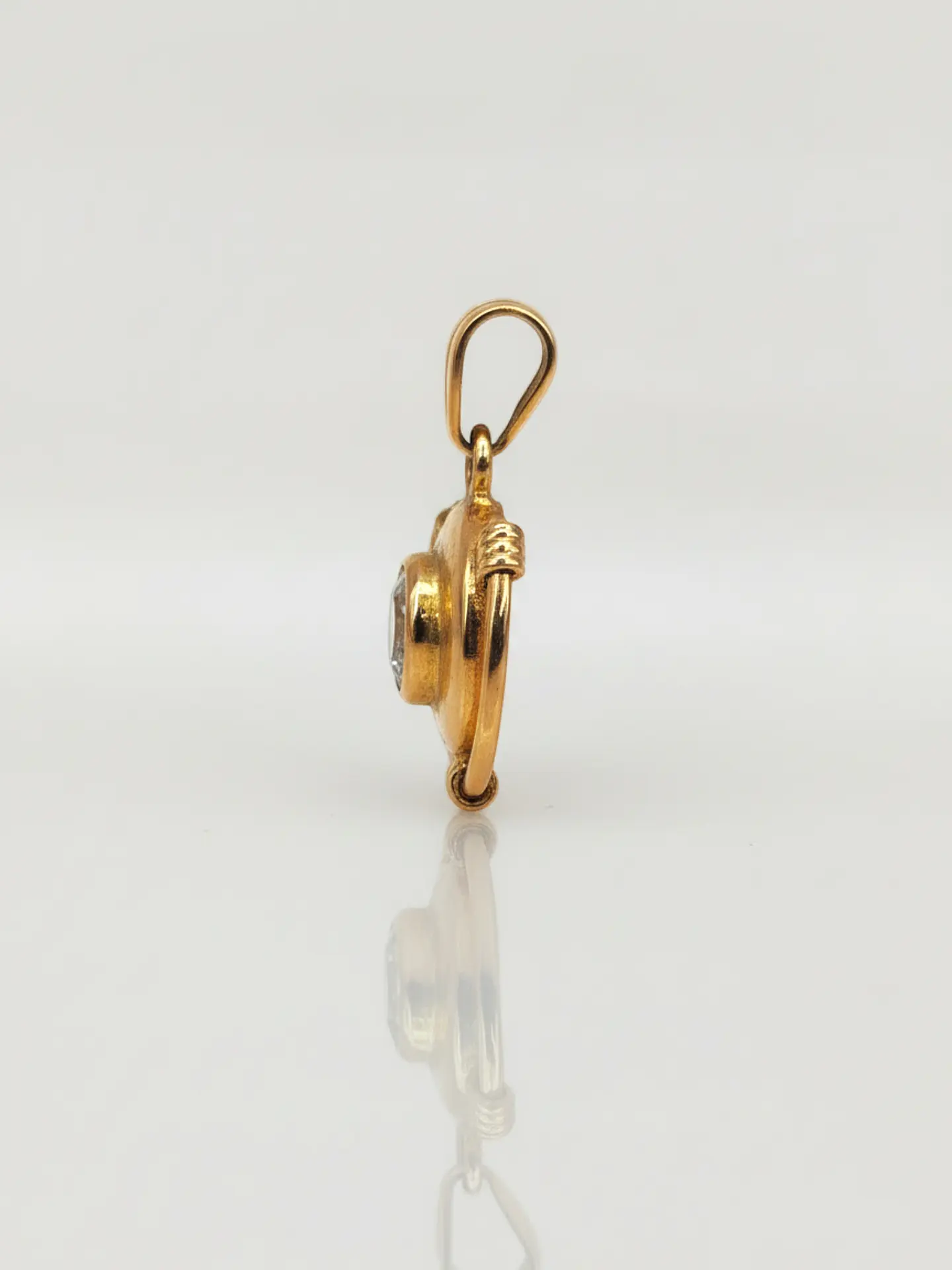 Colgante Punto de Luz Resplandor Circón Oro 18k 4