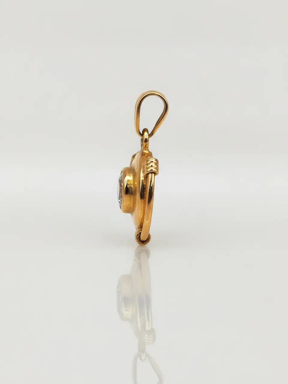 Colgante Punto de Luz Resplandor Circón Oro 18k 4