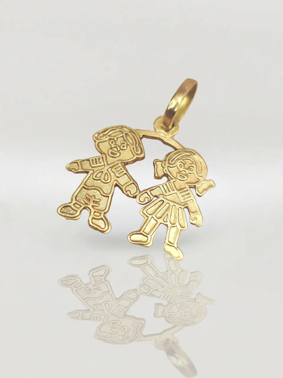 Colgante Ternura de Niña y Niño Oro 18k 1