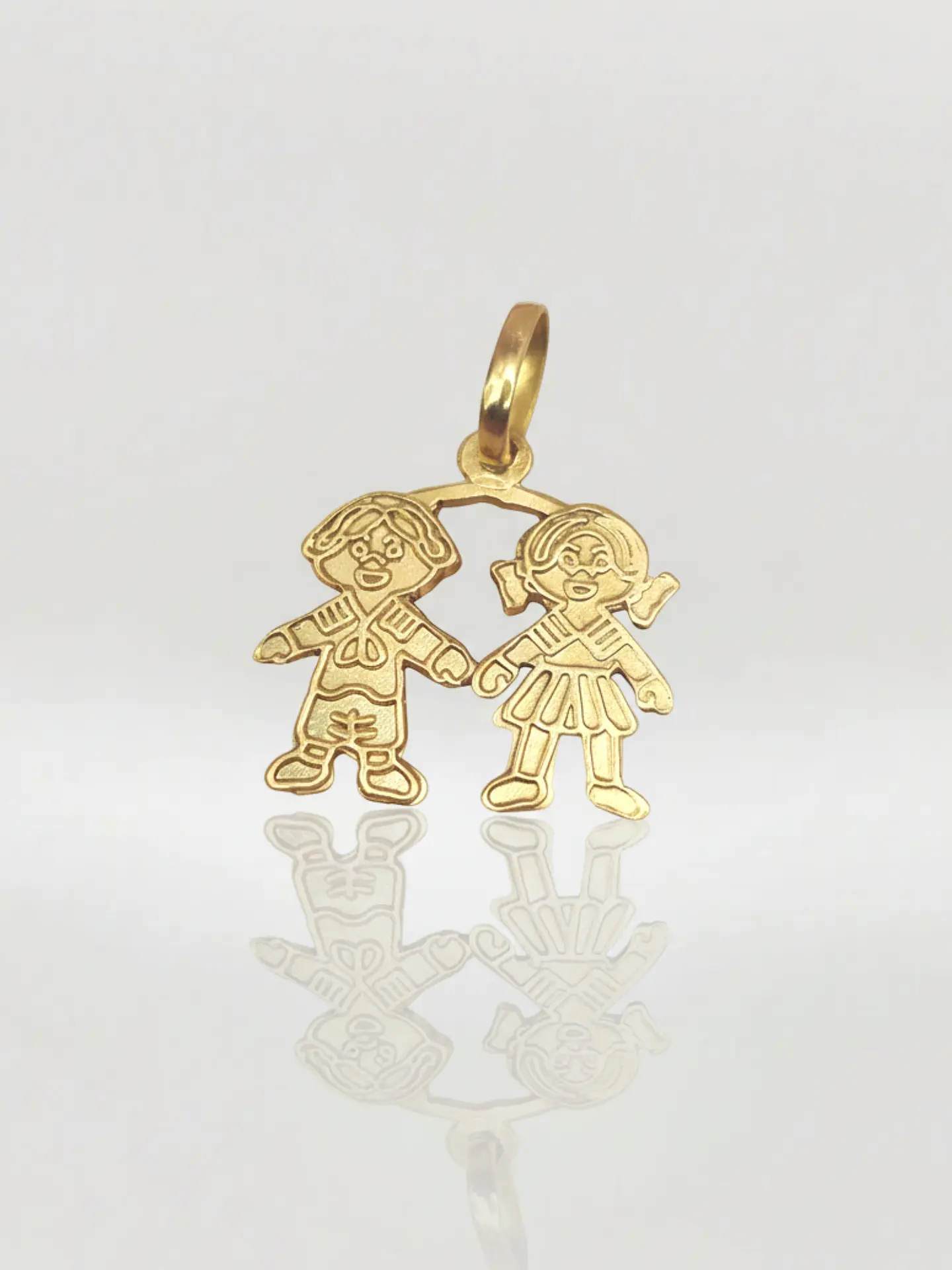Colgante Ternura de Niña y Niño Oro 18k 5
