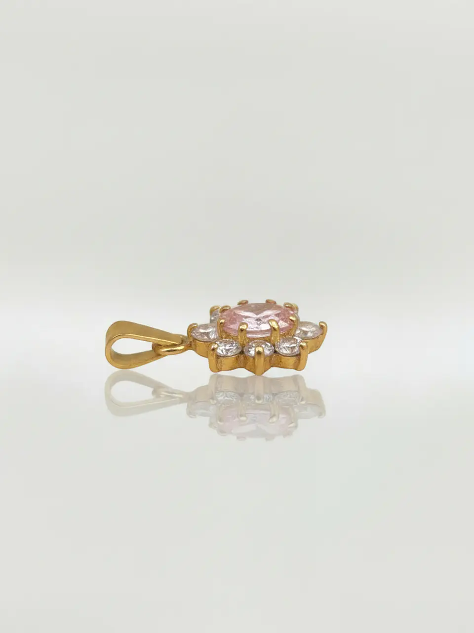 Colgante Lady Rosa de Francia y Circones Oro 18k 5