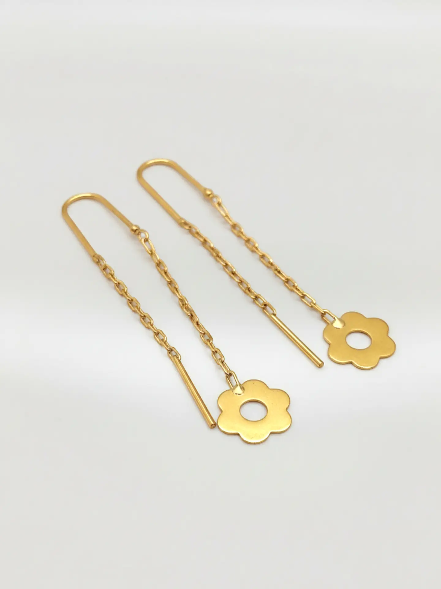 Aros Cadena con Margaritas de Mayo Oro 18k 5