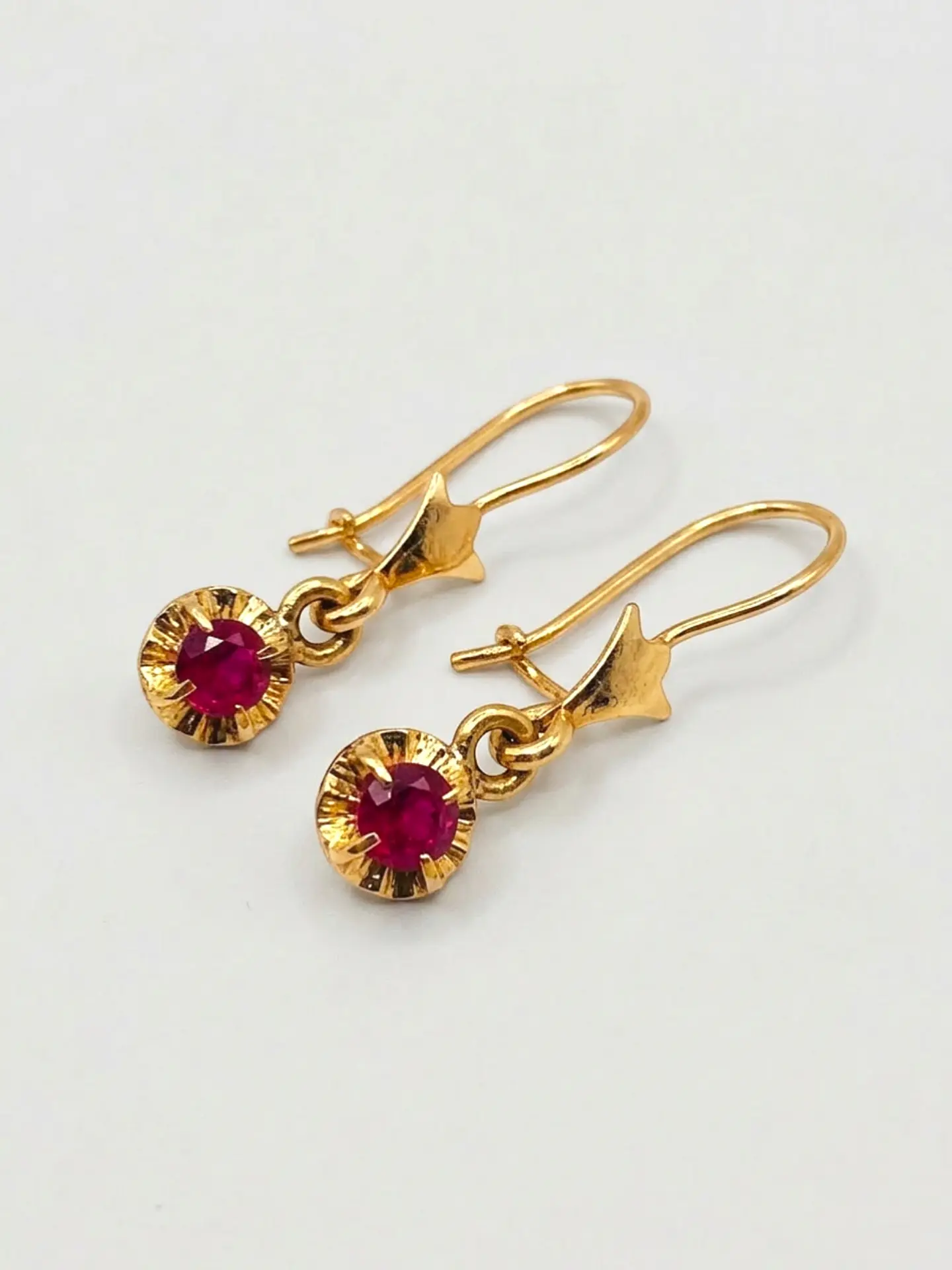 Aros Chatón Rubí Colgante de Gala Oro 18k 4