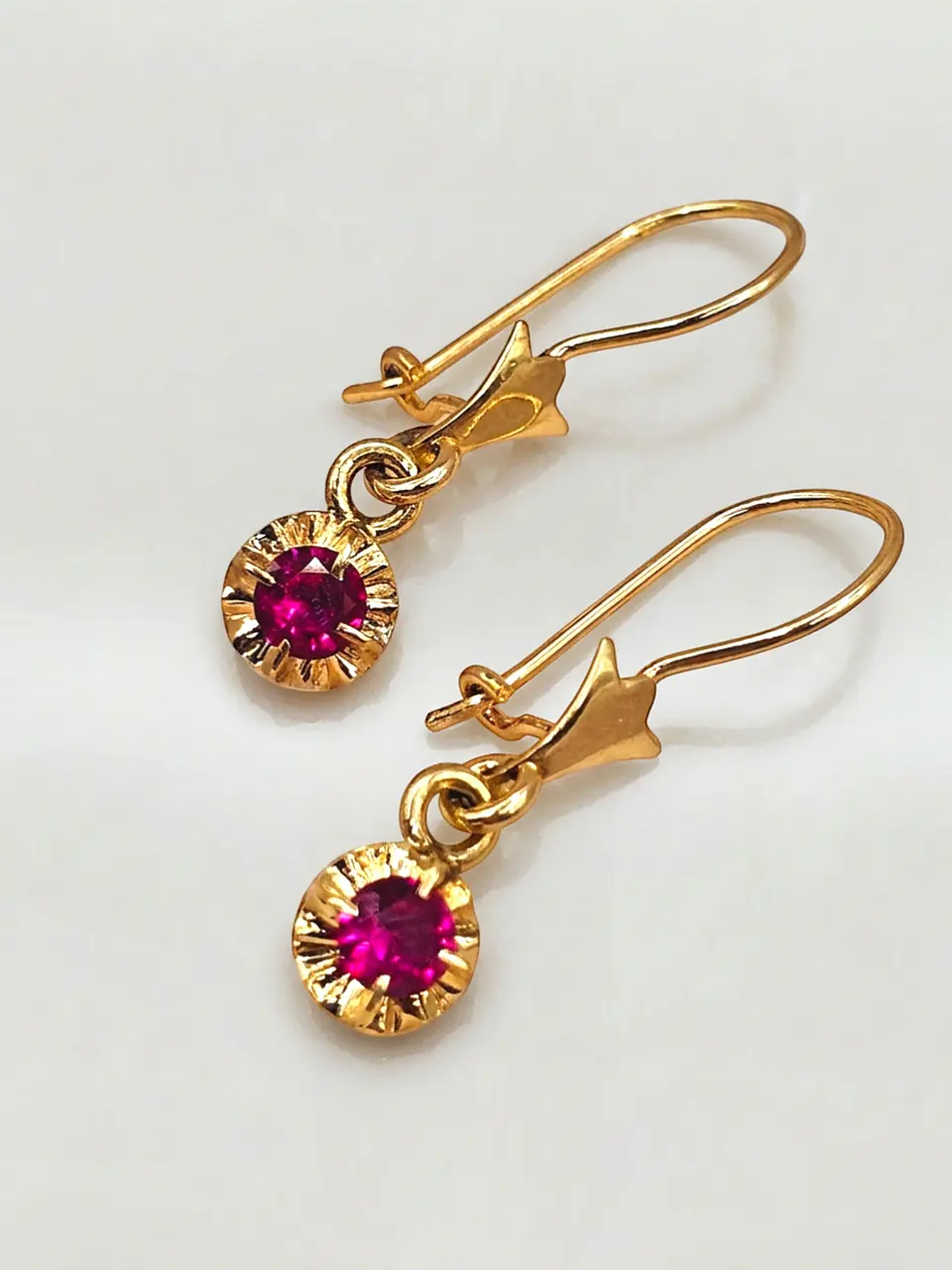 Aros Chatón Rubí Colgante de Gala Oro 18k 5