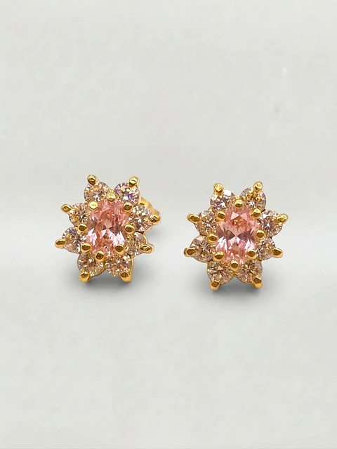 Aros Lady Rosa de Francia Grande Oro 18k