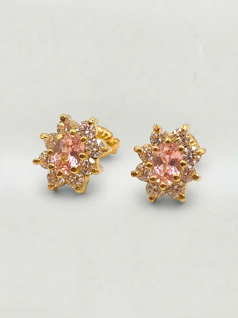 Aros Lady Rosa de Francia Grande Oro 18k