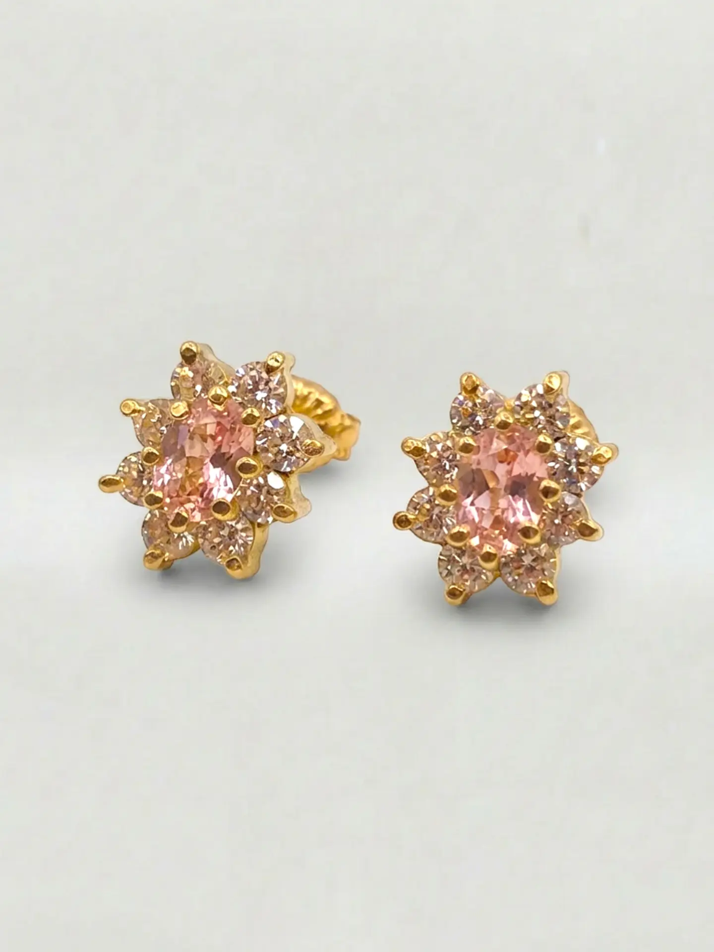 Aros Lady Rosa de Francia Grande Oro 18k 2