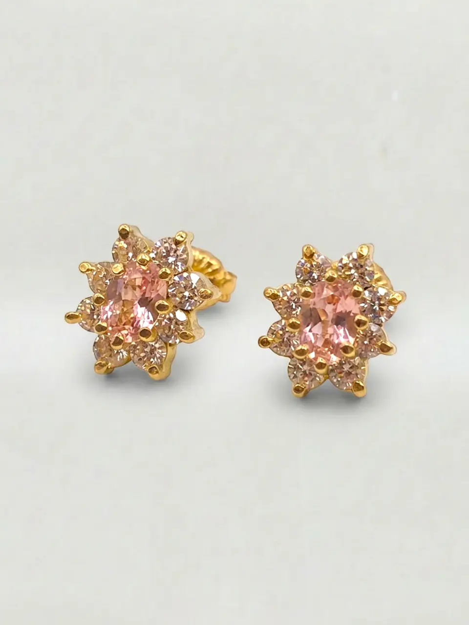 Aros Lady Rosa de Francia Grande Oro 18k 2